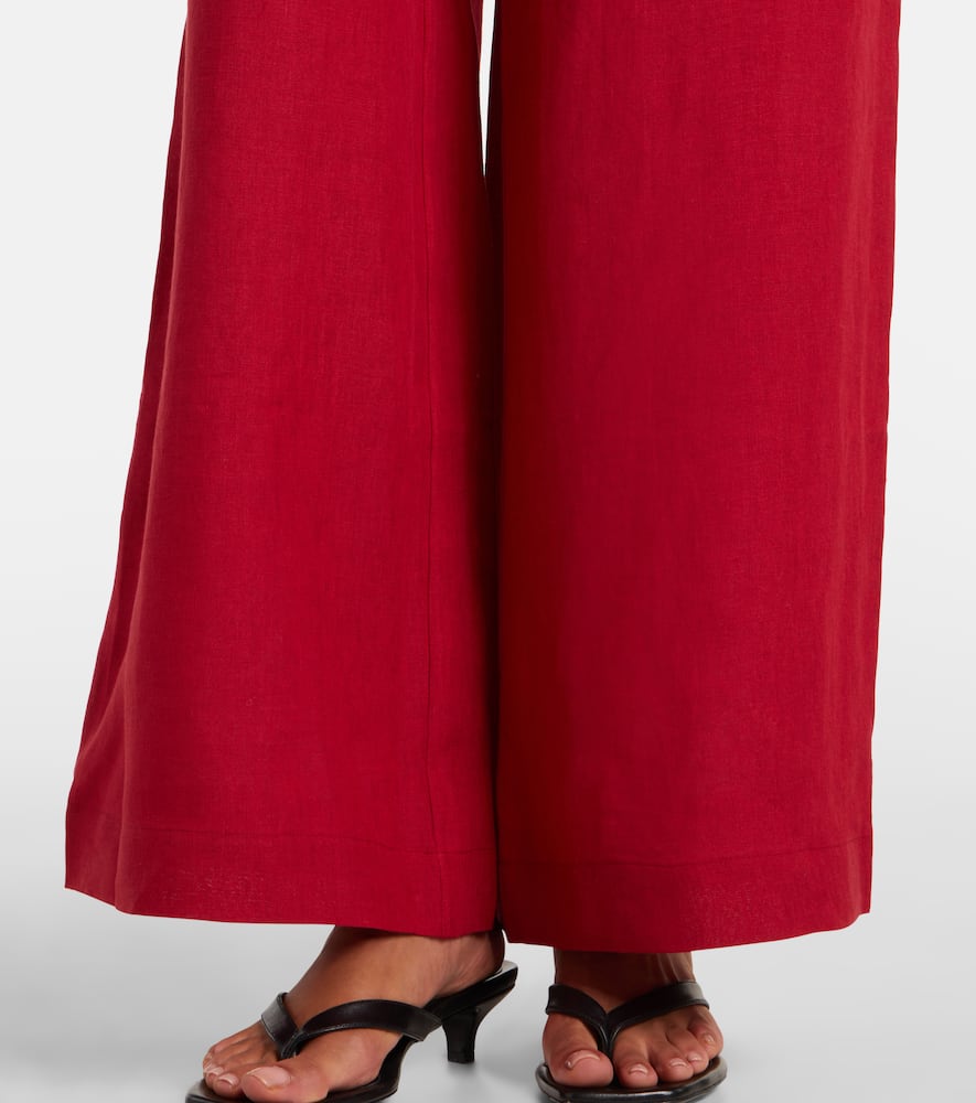 Select linen wide-leg pants