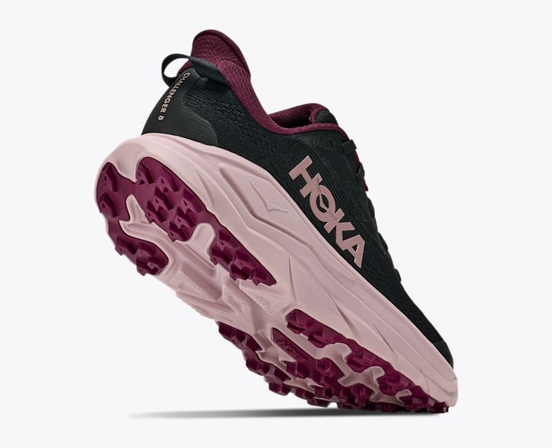 HOKA Women's Challenger 8 Shoes in Black/Pink Opal