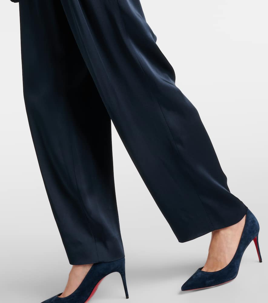High-rise wide-leg pants