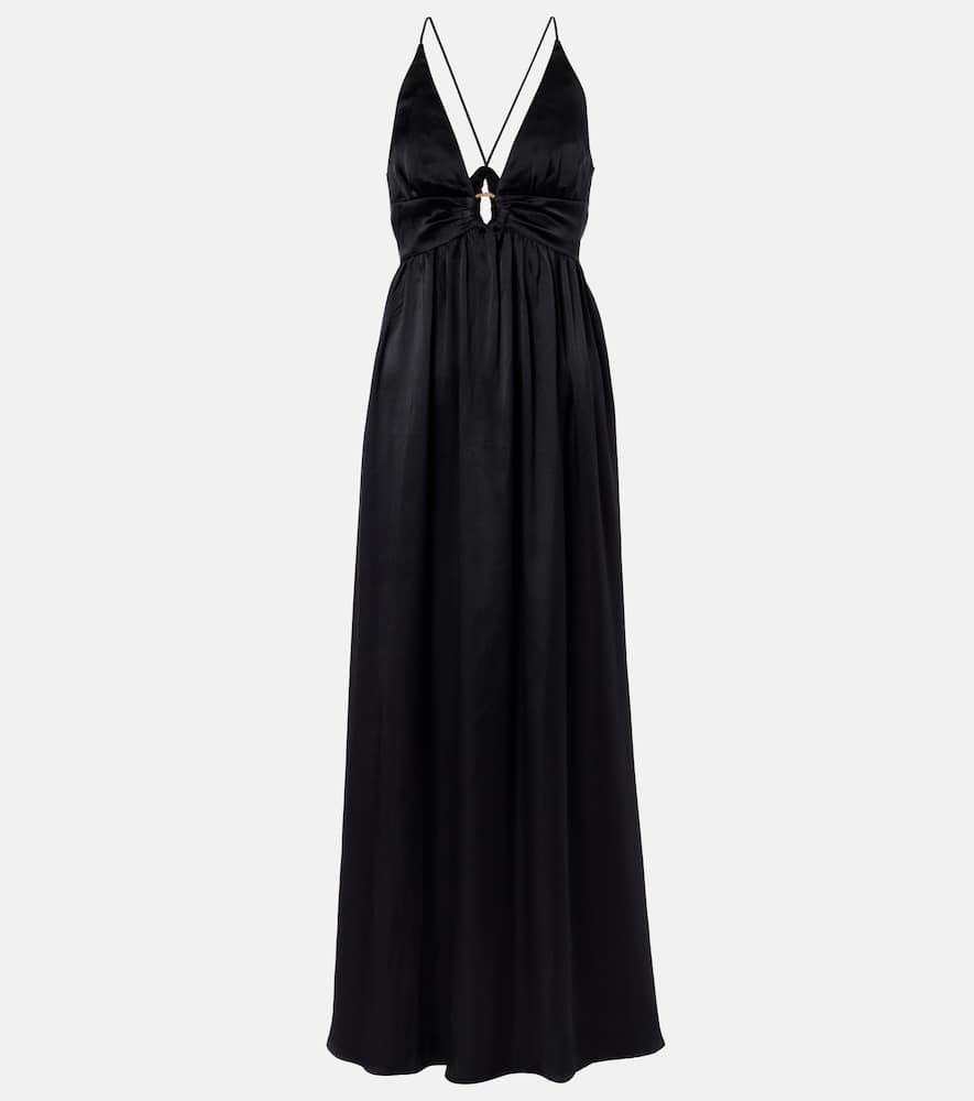 Meteora silk satin maxi dress