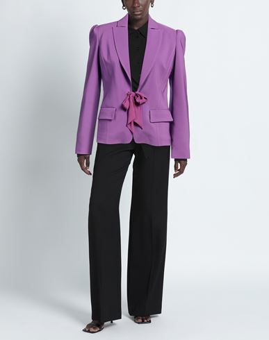 Olla Parég Woman Blazer Purple Size 2 Polyester, Elastane