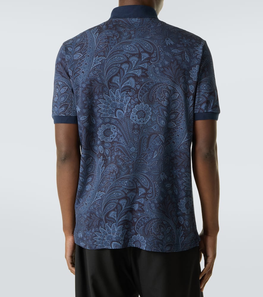Paisley cotton polo shirt
