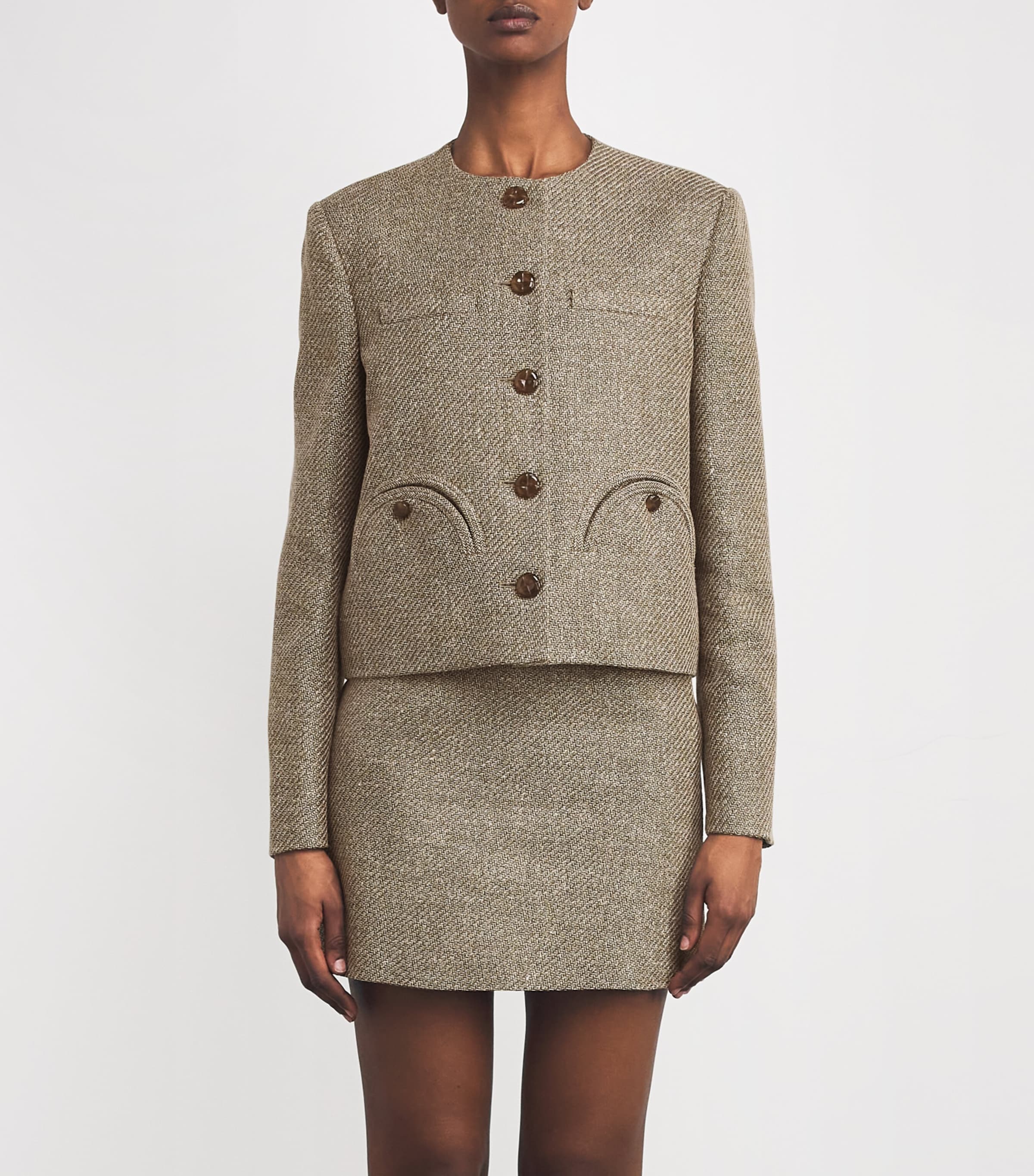 Linen-Silk-Cotton Bolero Jacket
