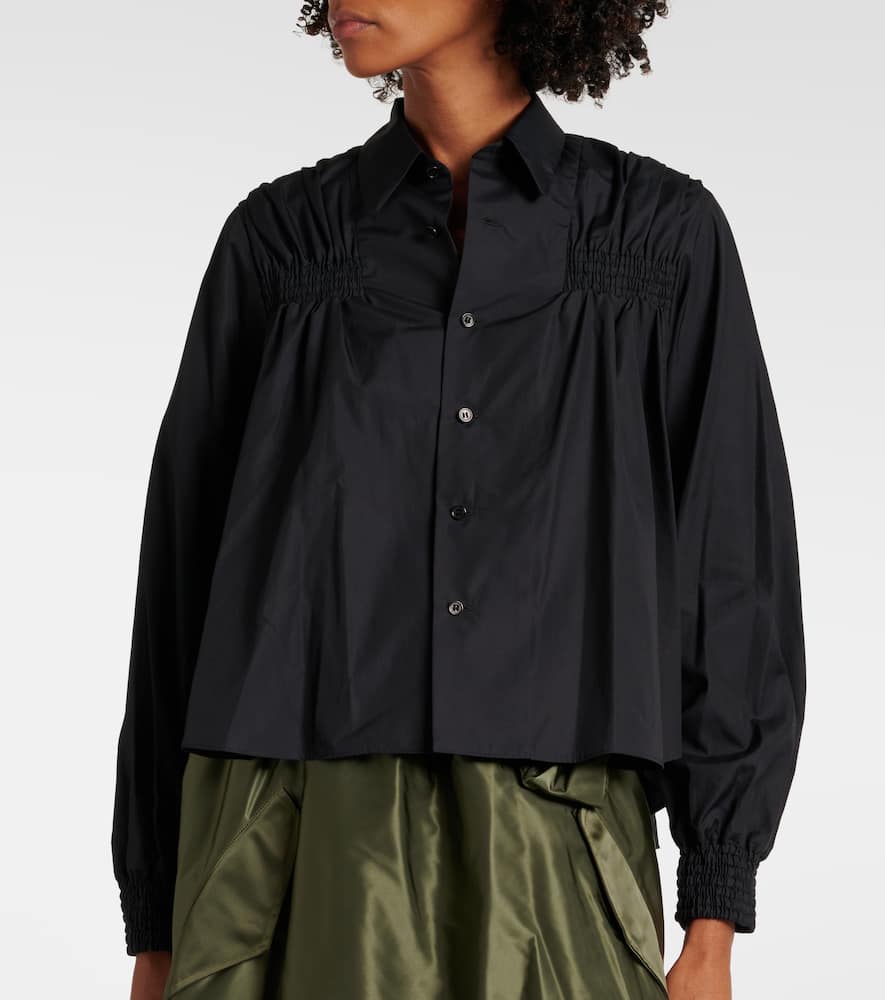 Shirred cotton shirt