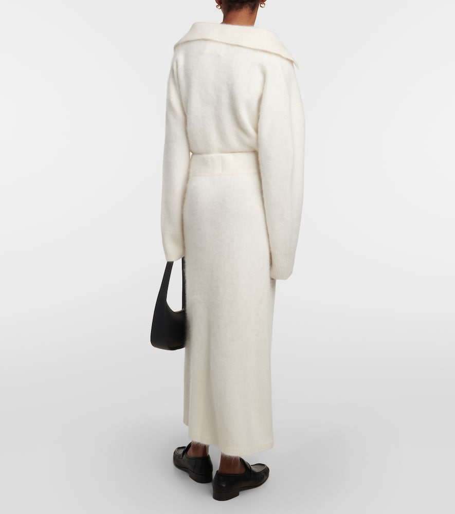 Asta brushed cashmere midi skirt