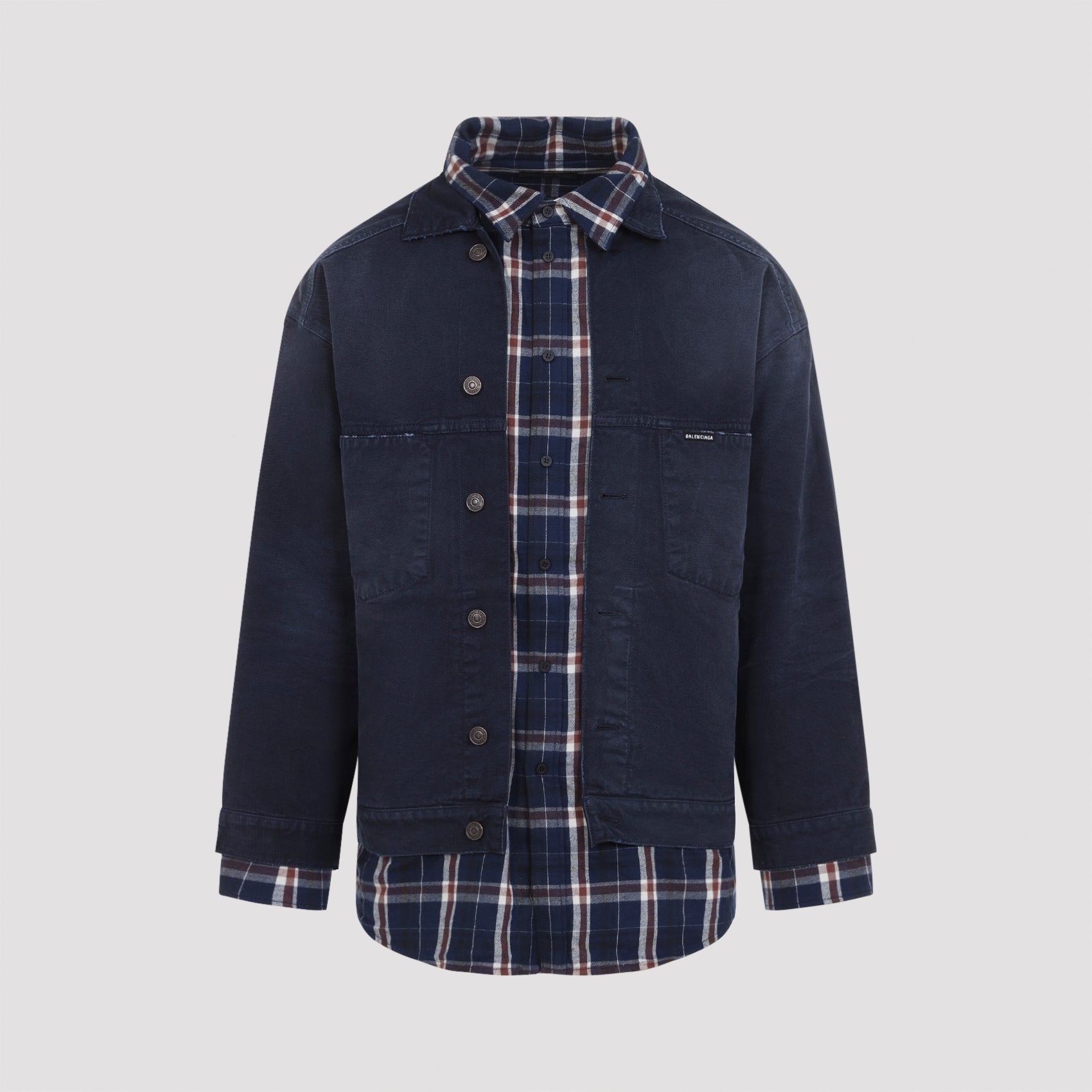 Men's Patched Cotton Shirt Jacket