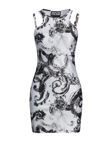 Versace Jeans Couture Woman Mini dress White Size L Polyester, Elastane
