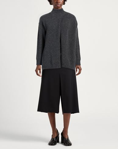 Woman Turtleneck Charcoal Size S Wool, Polyamide, Elastane