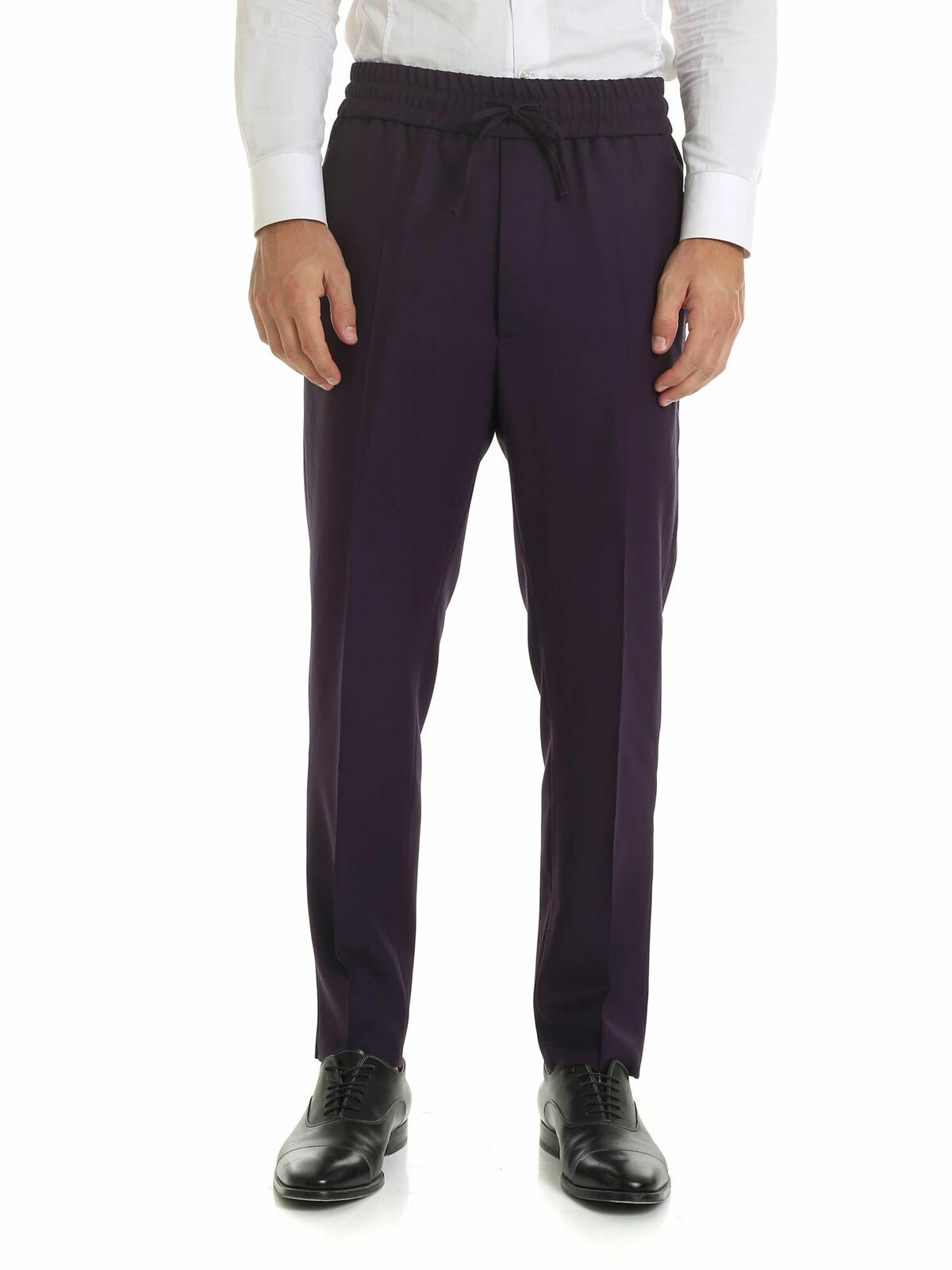 Purple wool trousers