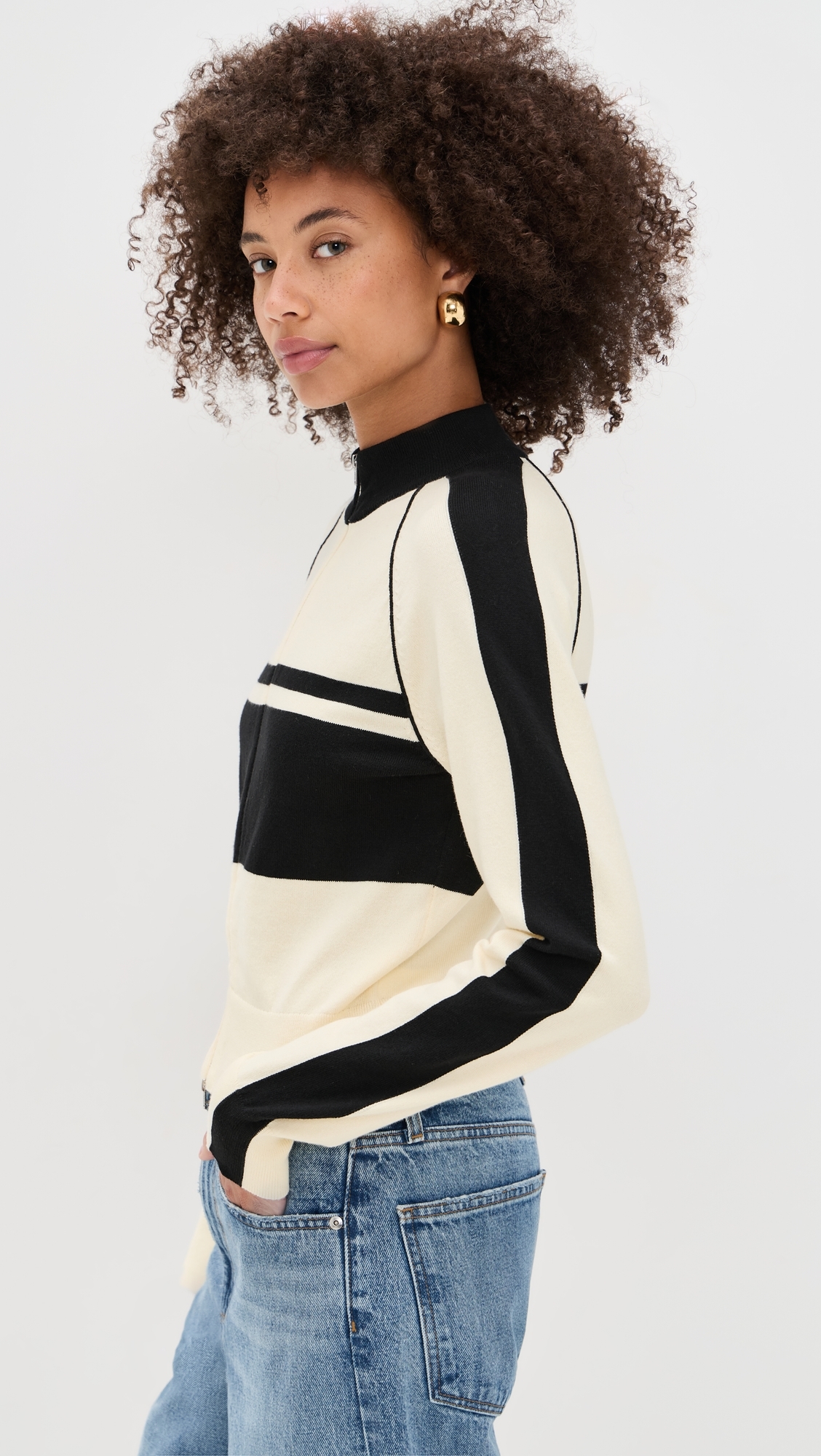 Track Jacket White/Black