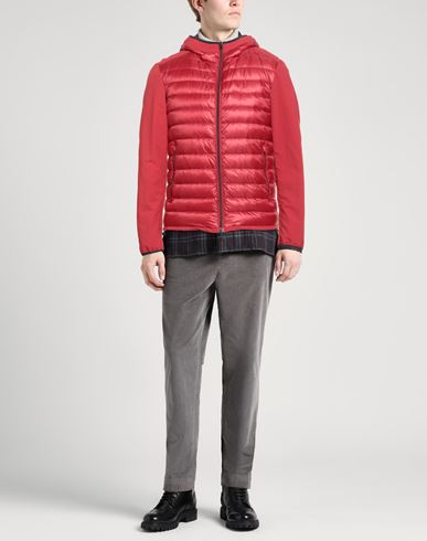 Man Puffer Red Size 36 Polyamide, Polyester