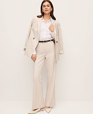 Ann Taylor The Flare Trouser in Pinstripe