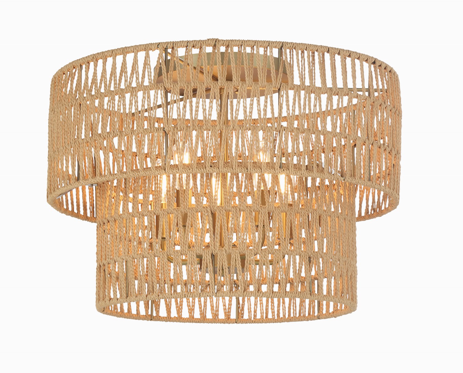 Soft Brass Flush Mount from the Bungalow Heaven Collection
