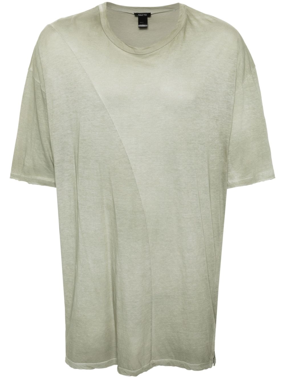 Drop-shoulder mélange T-shirt - Green