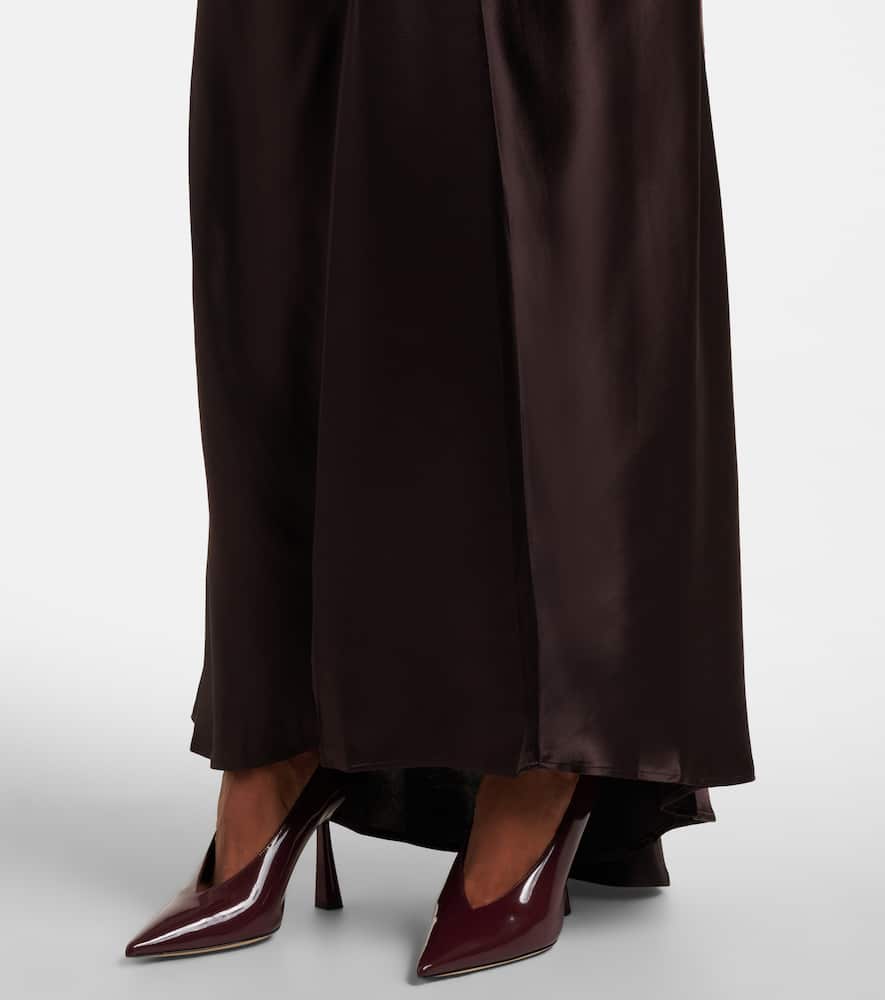 Wayfaring gathered strapless midi dress