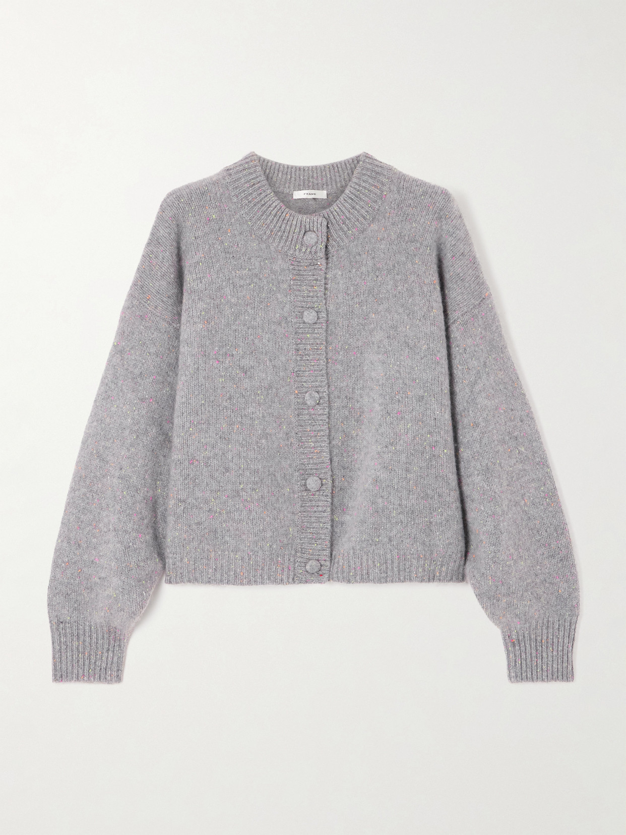 Fleck Cashmere Cardigan - Gray