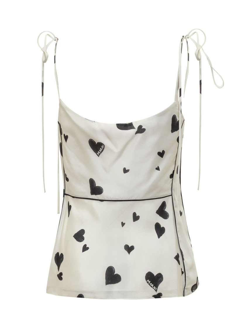 Heart Print Tank Top