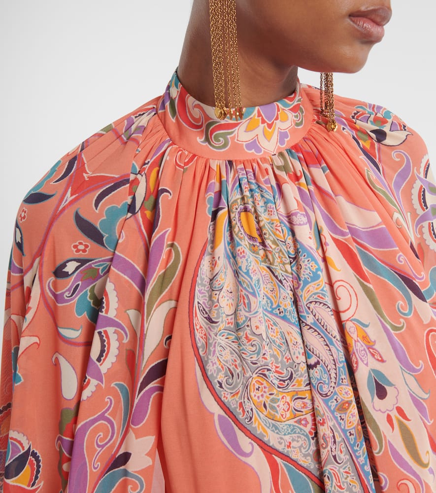 Paisley caped gown