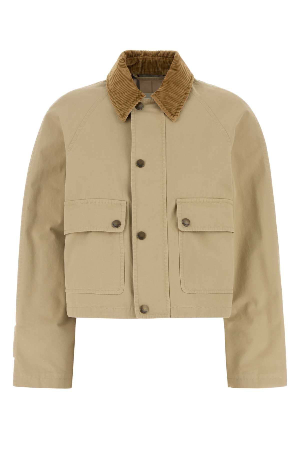 Cotton Utility Jacket — Beige