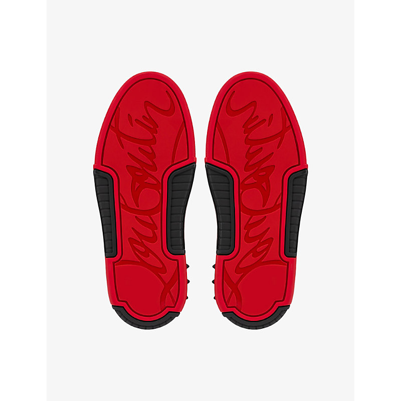 Mens Black Men's Astroloubi Leather Low-top Trainers