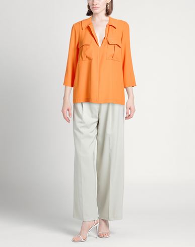 Woman Shirt Orange Size 10 Polyester, Elastane