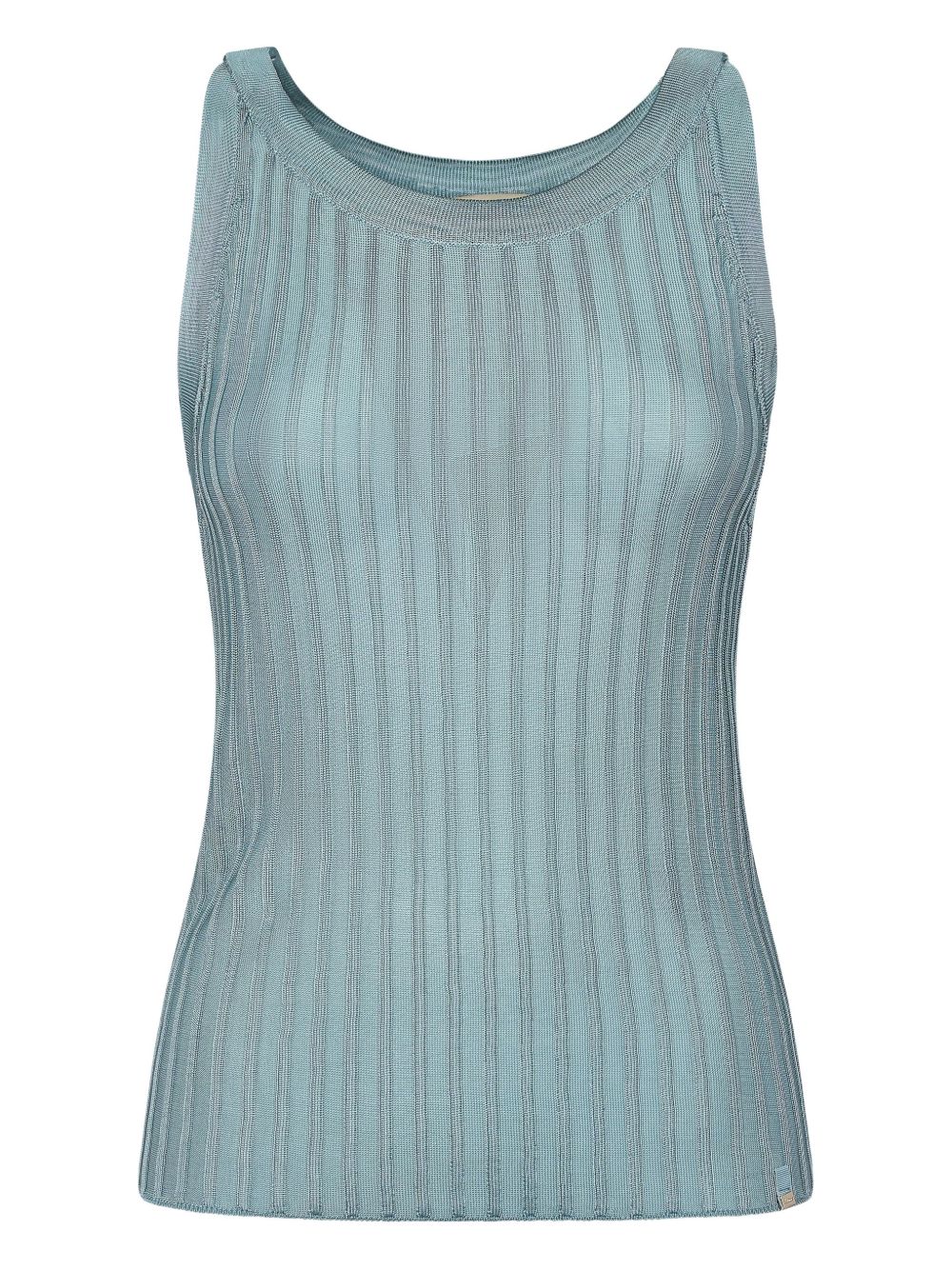 Ribbed tank top - Blue