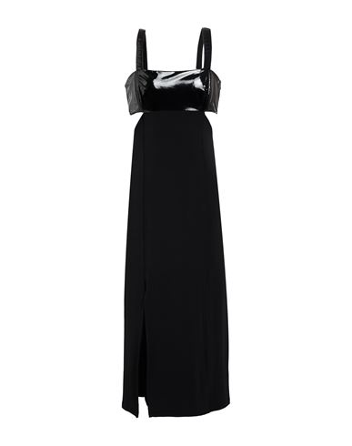 Woman Midi dress Black Size 2 Acetate, Polyamide, Elastane, Polyurethane coated