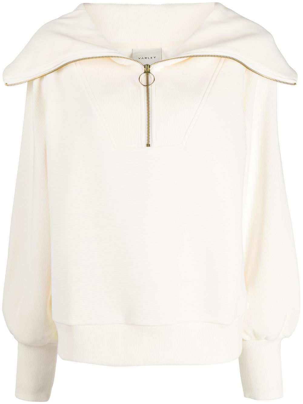 SW Vine half zip sweater - White