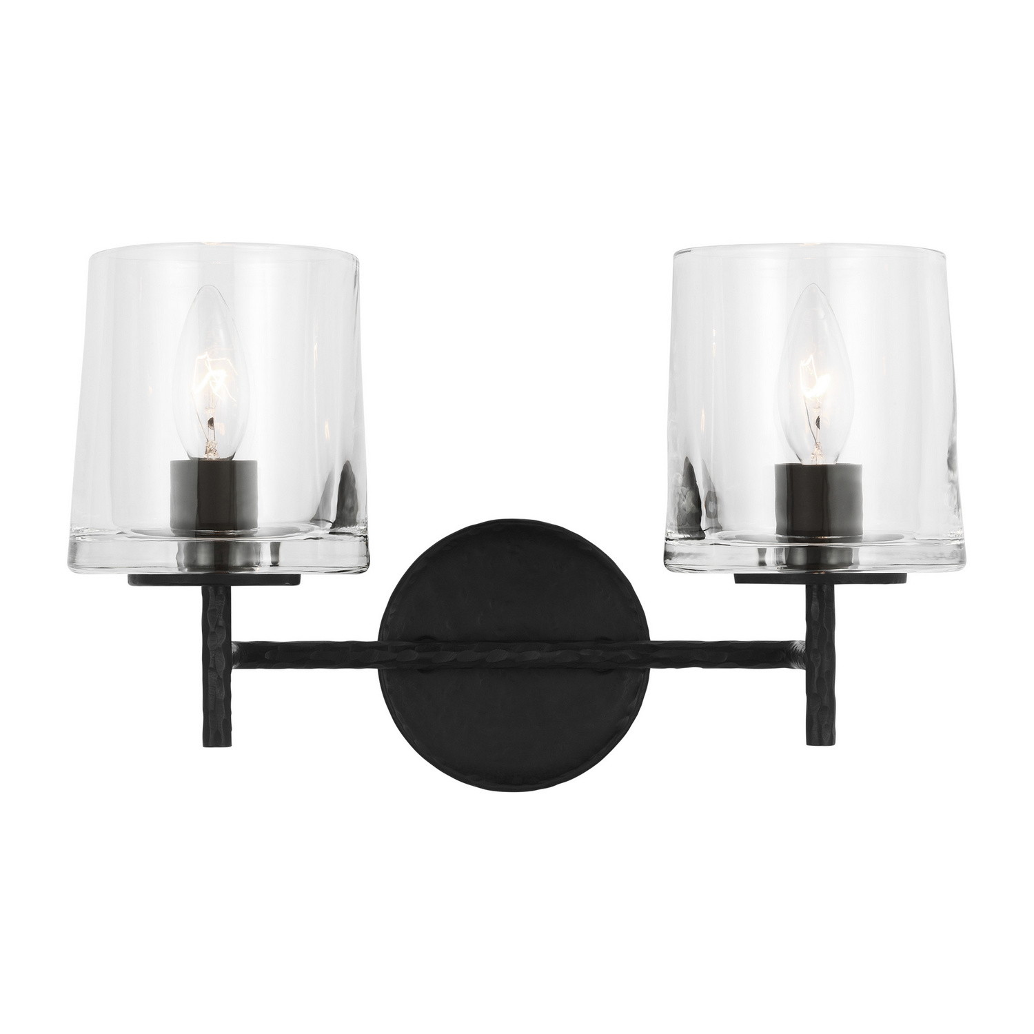 Visual Comfort Studio Marietta 2-Light Bathroom Vanity Light in Aged Iron by Ellen Degenere