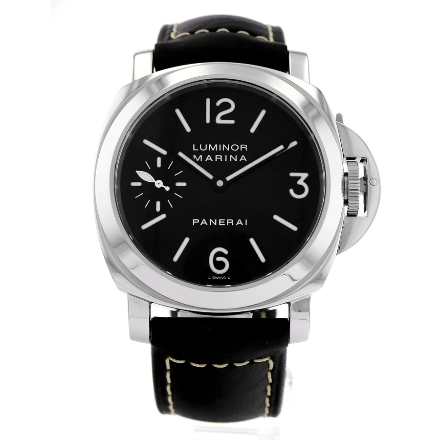 Pre-owned Luminor Marina Black Dial Mens Watch PAM 00111
