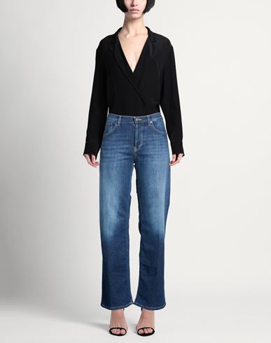 Woman Jeans Blue Size 26 Cotton, Elastane