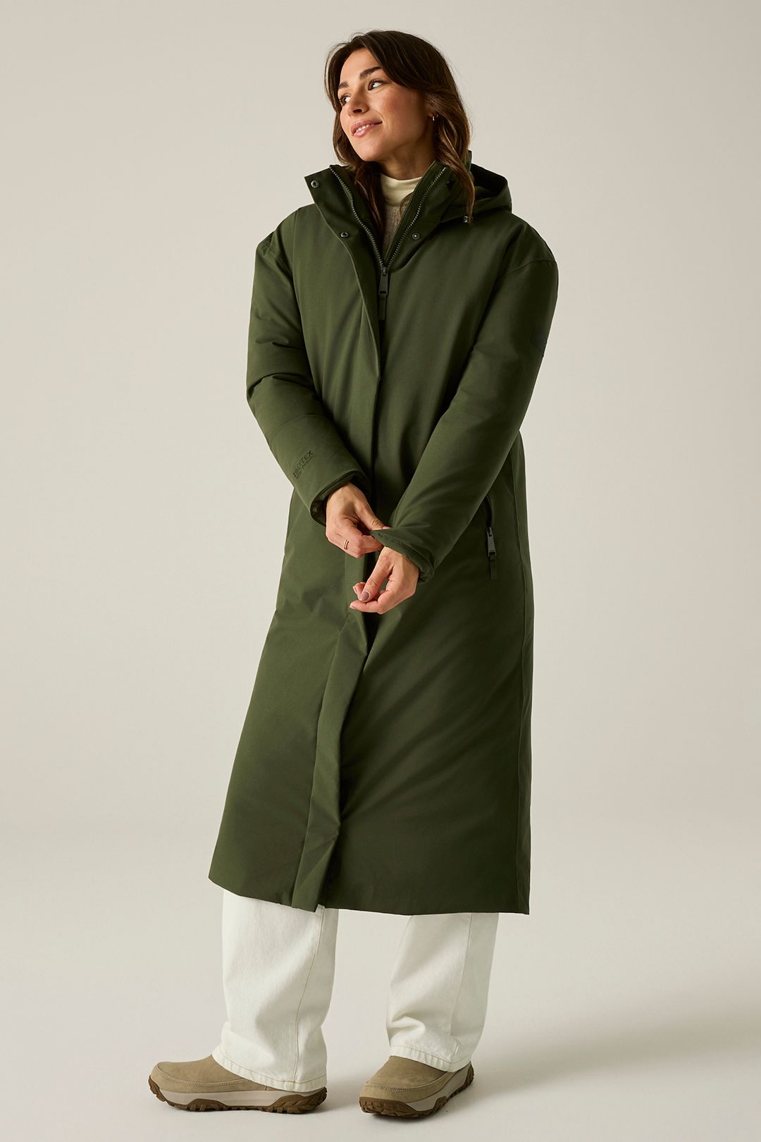 Regatta Women's Waterproof Hooded Janna Insulated Jacket in Khaki
