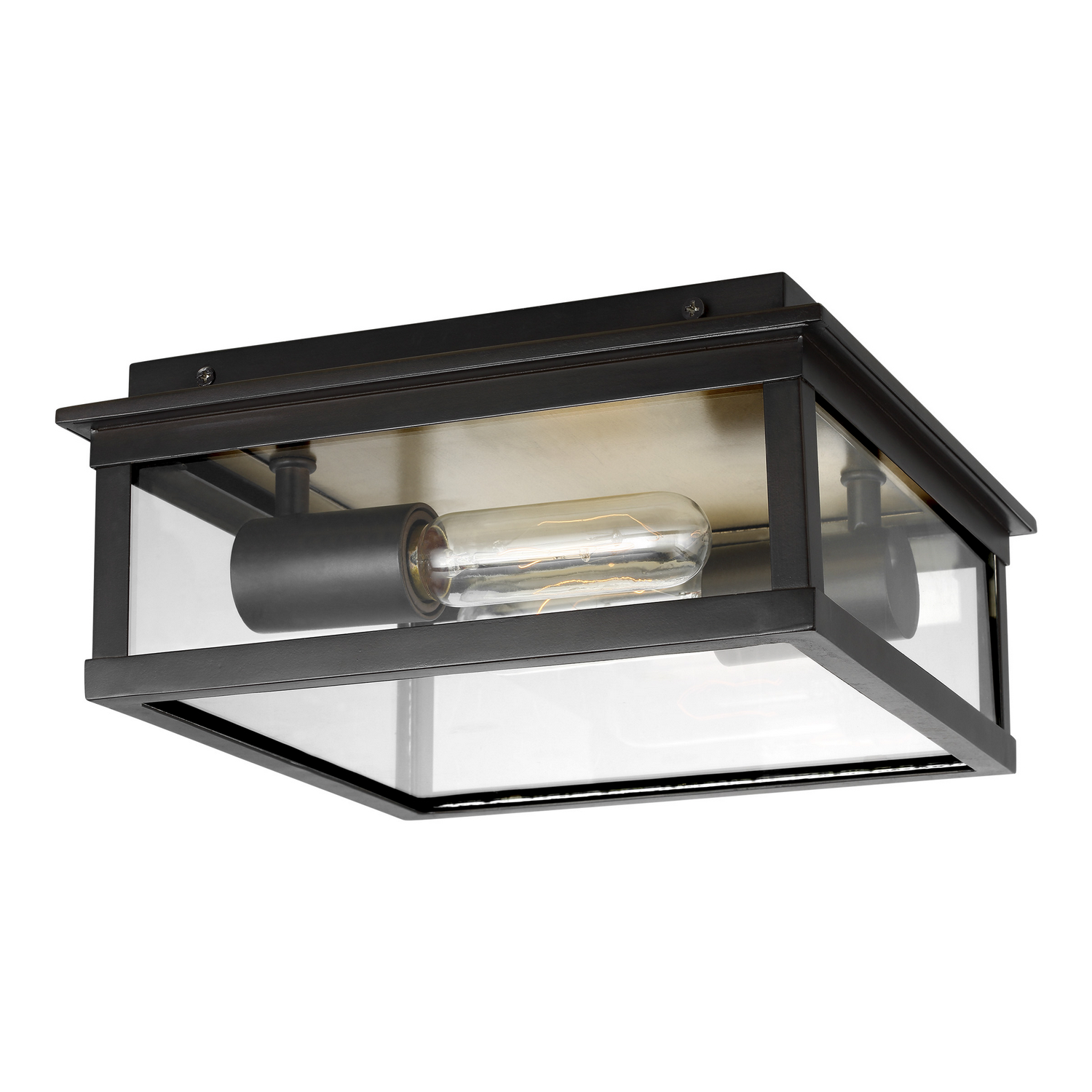 Visual Comfort Studio Freeport 2-Light Outdoor Ceiling Light in Heritage Copper by Chapman & Myer