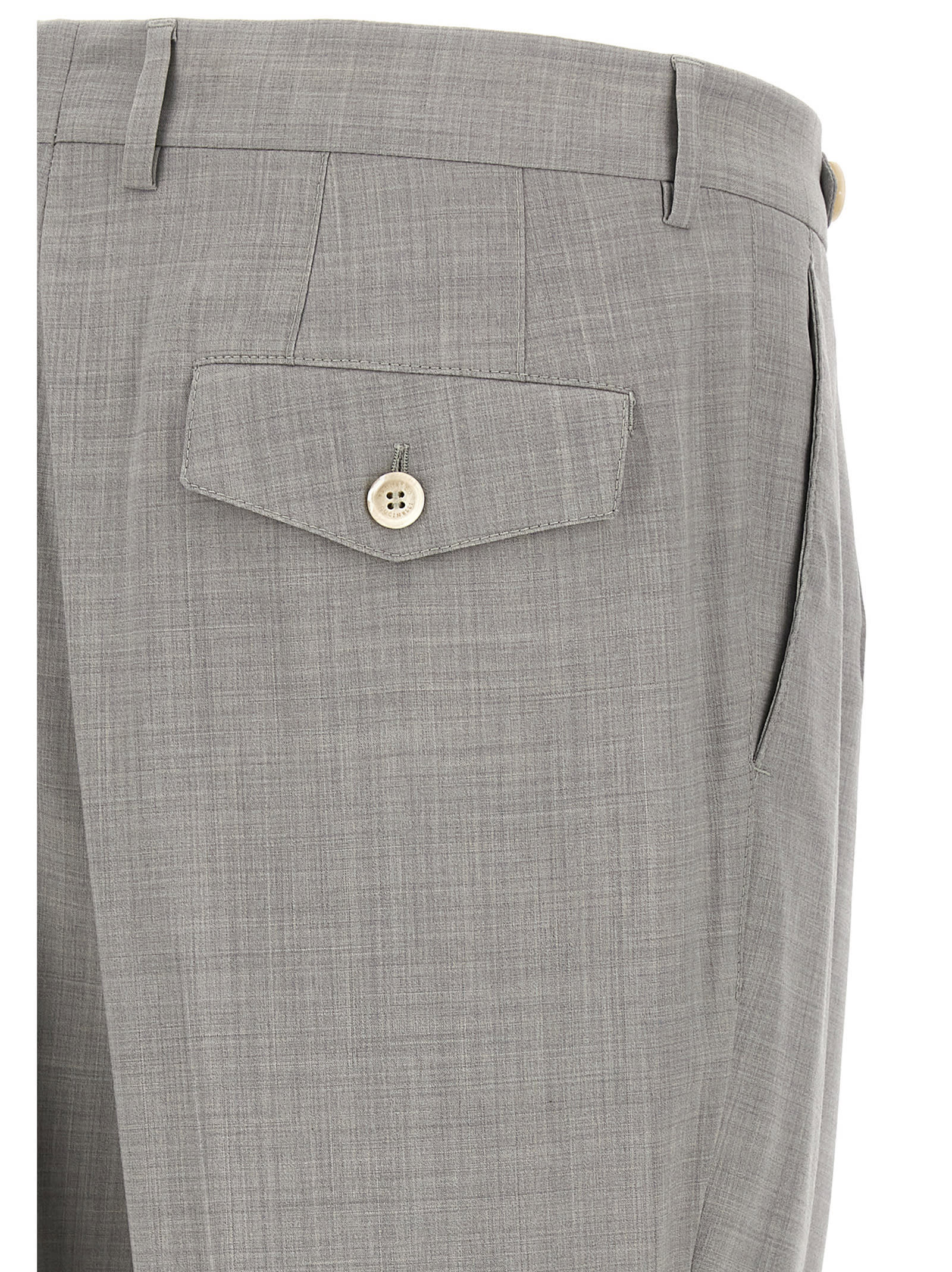 Cropped tailored trousers - Grey