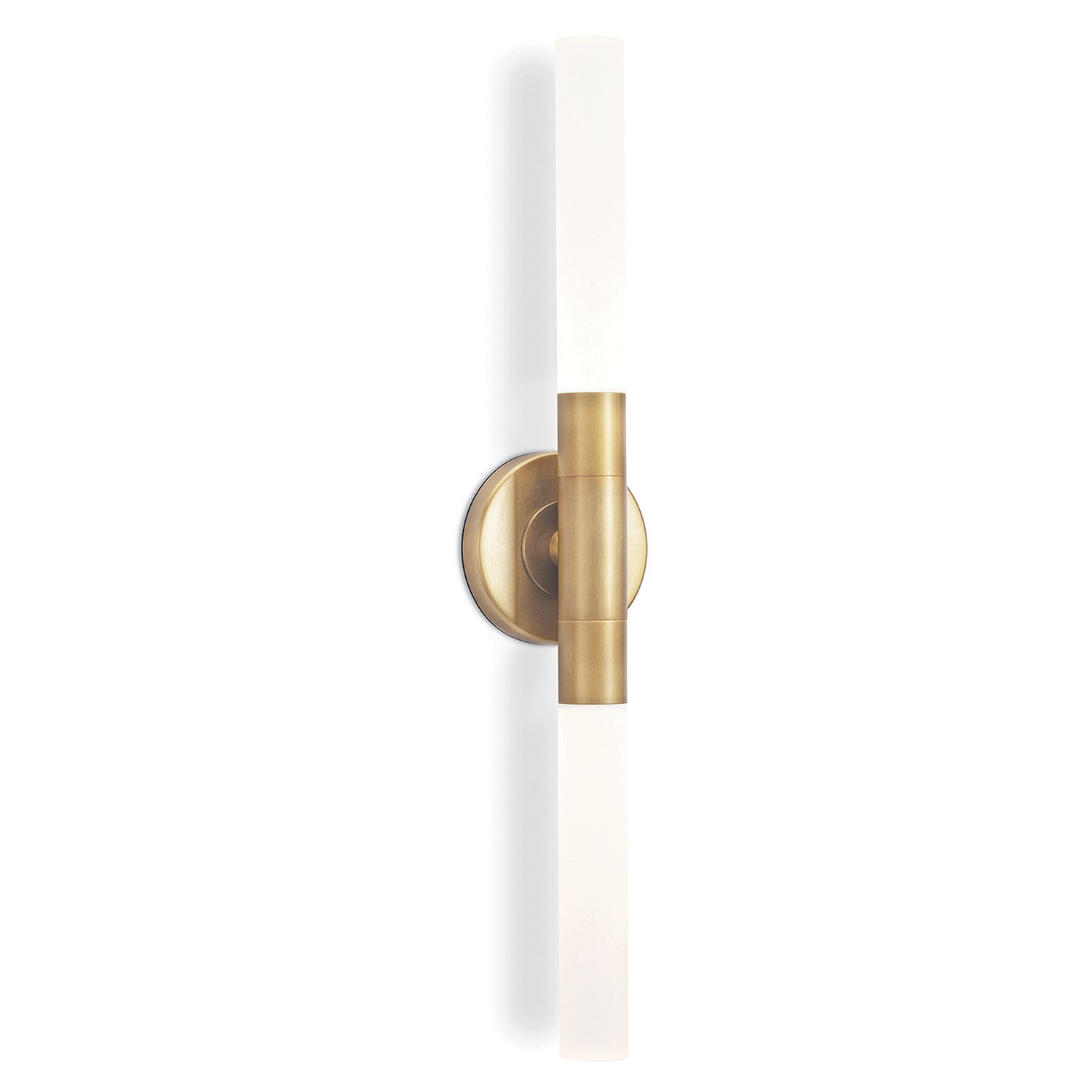 Natural Brass Wall Sconce from the Wick Collection
