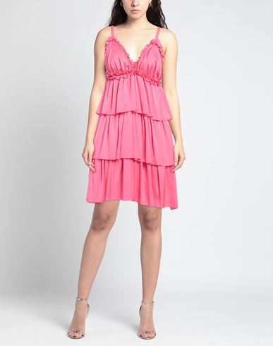 Woman Mini dress Fuchsia Size L Polyester
