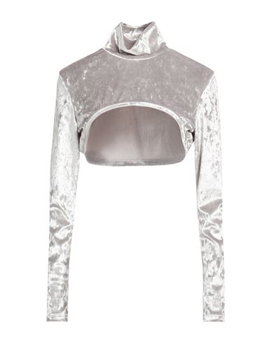 Pièce. Woman Top Light grey Size 6 Viscose, Polyester, Elastane