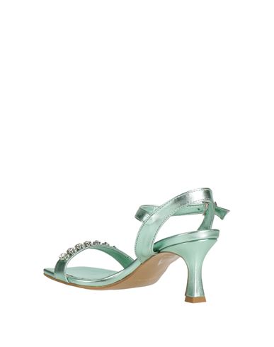 Woman Sandals Emerald green Size 6 Textile fibers