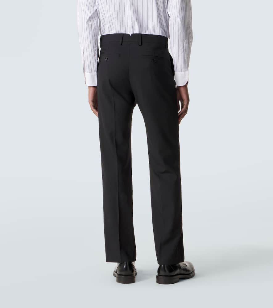 Virgin wool gabardine straight pants