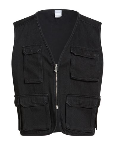 Denim Woman Denim outerwear Black Size M Cotton