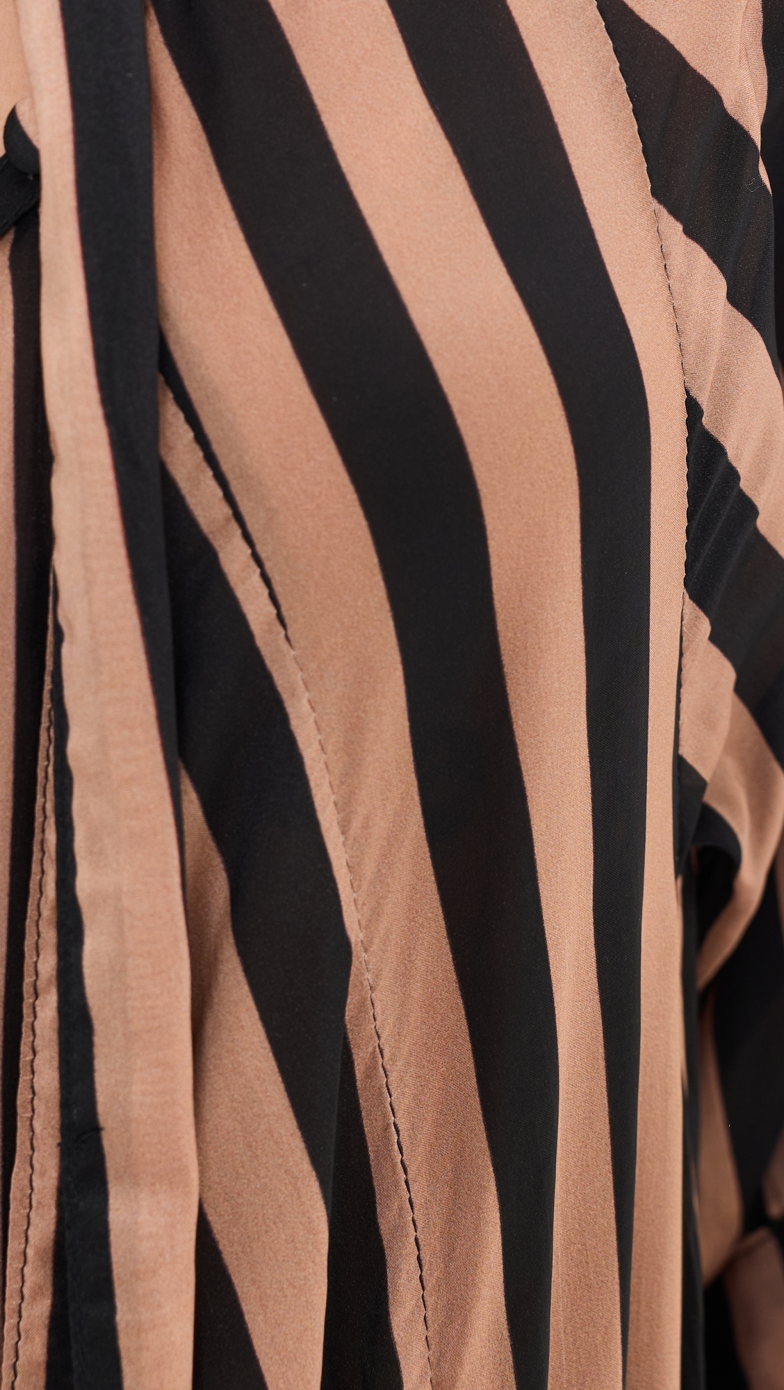 Monét Dress Thick Stripe Black & Tan
