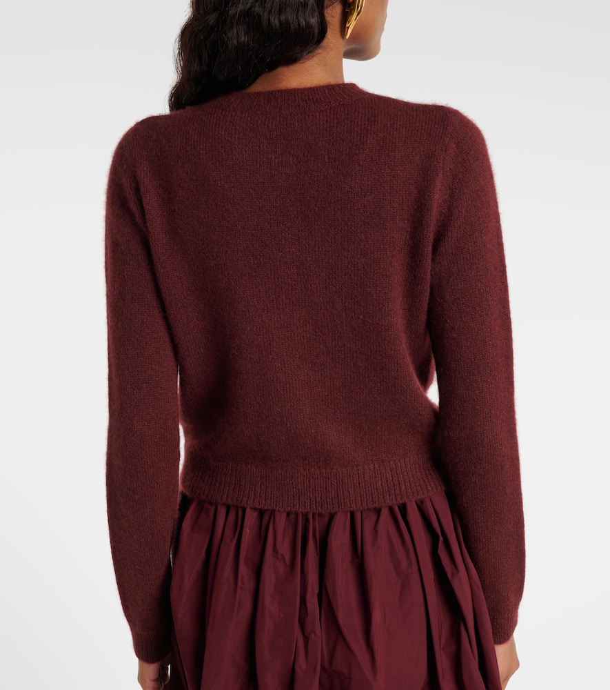 Beaded cashmere and cotton cardigan