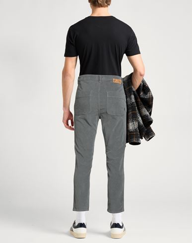 Man Pants Grey Size 33 Cotton, Elastane