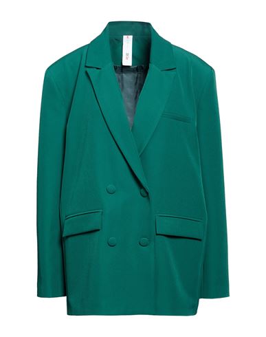 ! Woman Blazer Emerald green Size S Polyester, Elastane