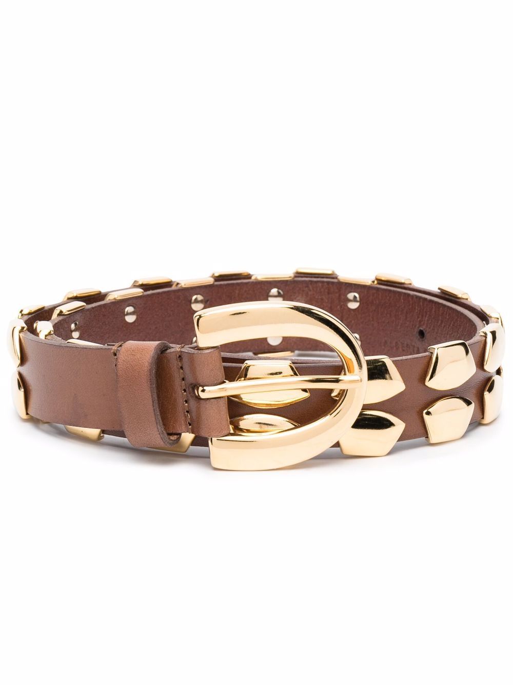 Stud-embellished belt - Brown