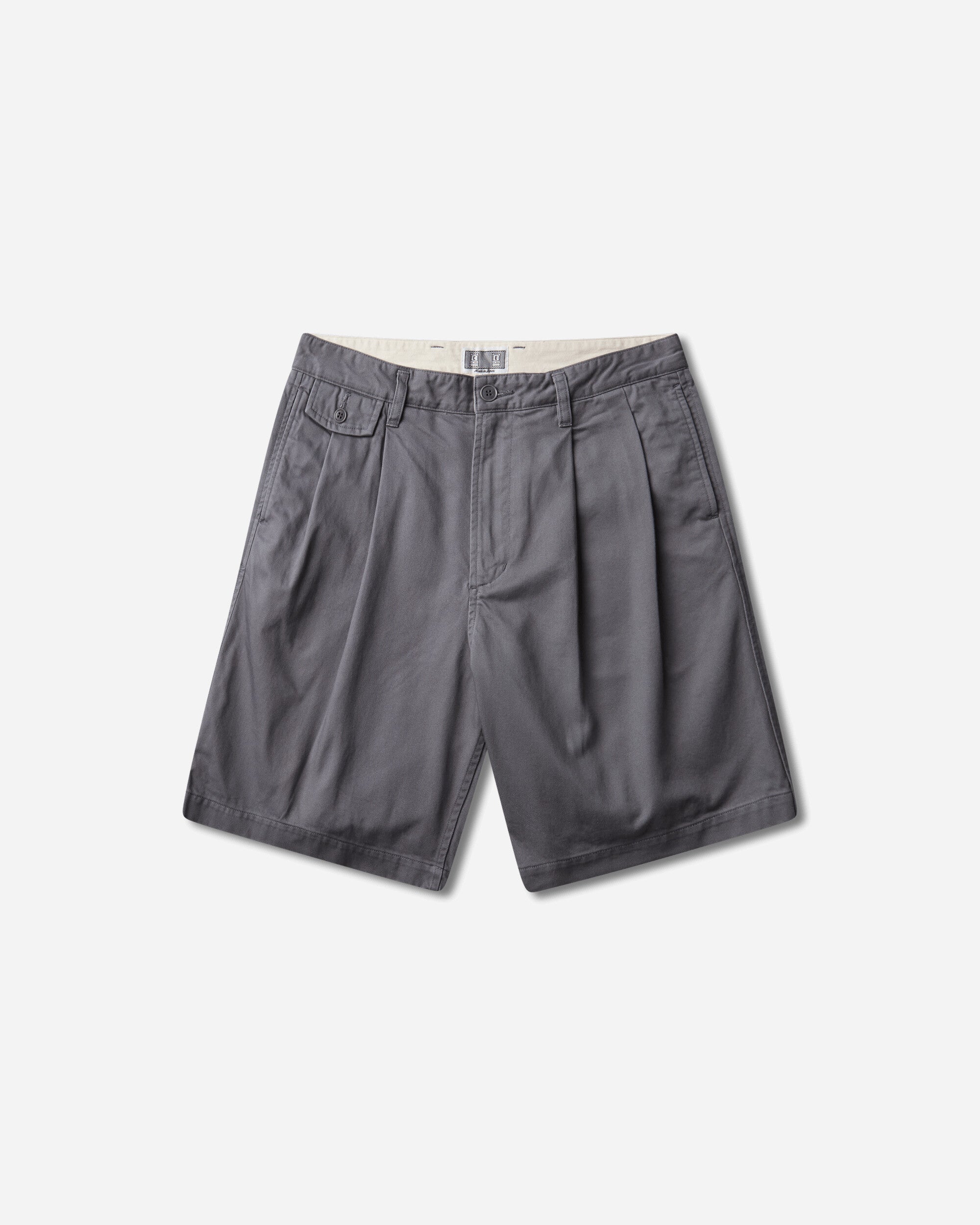 Men s Two Tuck Shorts Grey