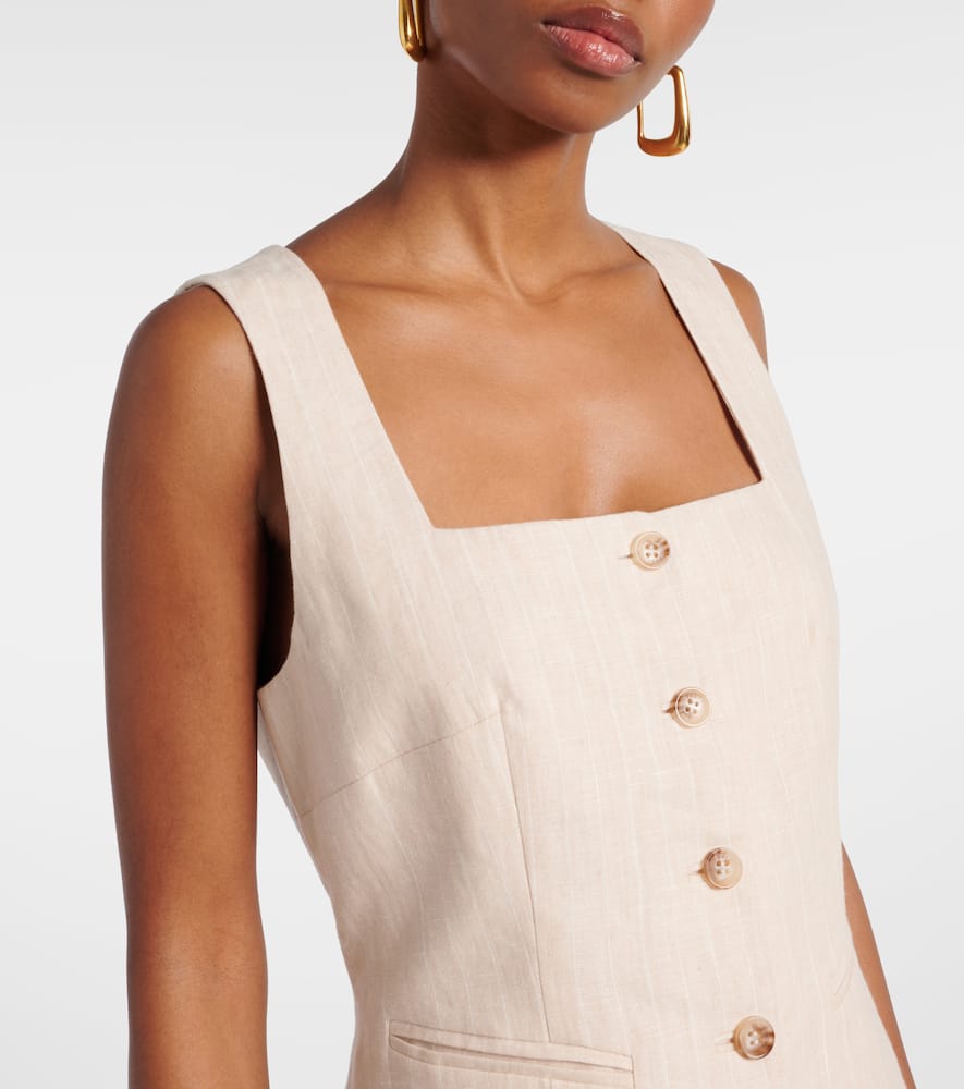 Lucille pinstripe linen vest