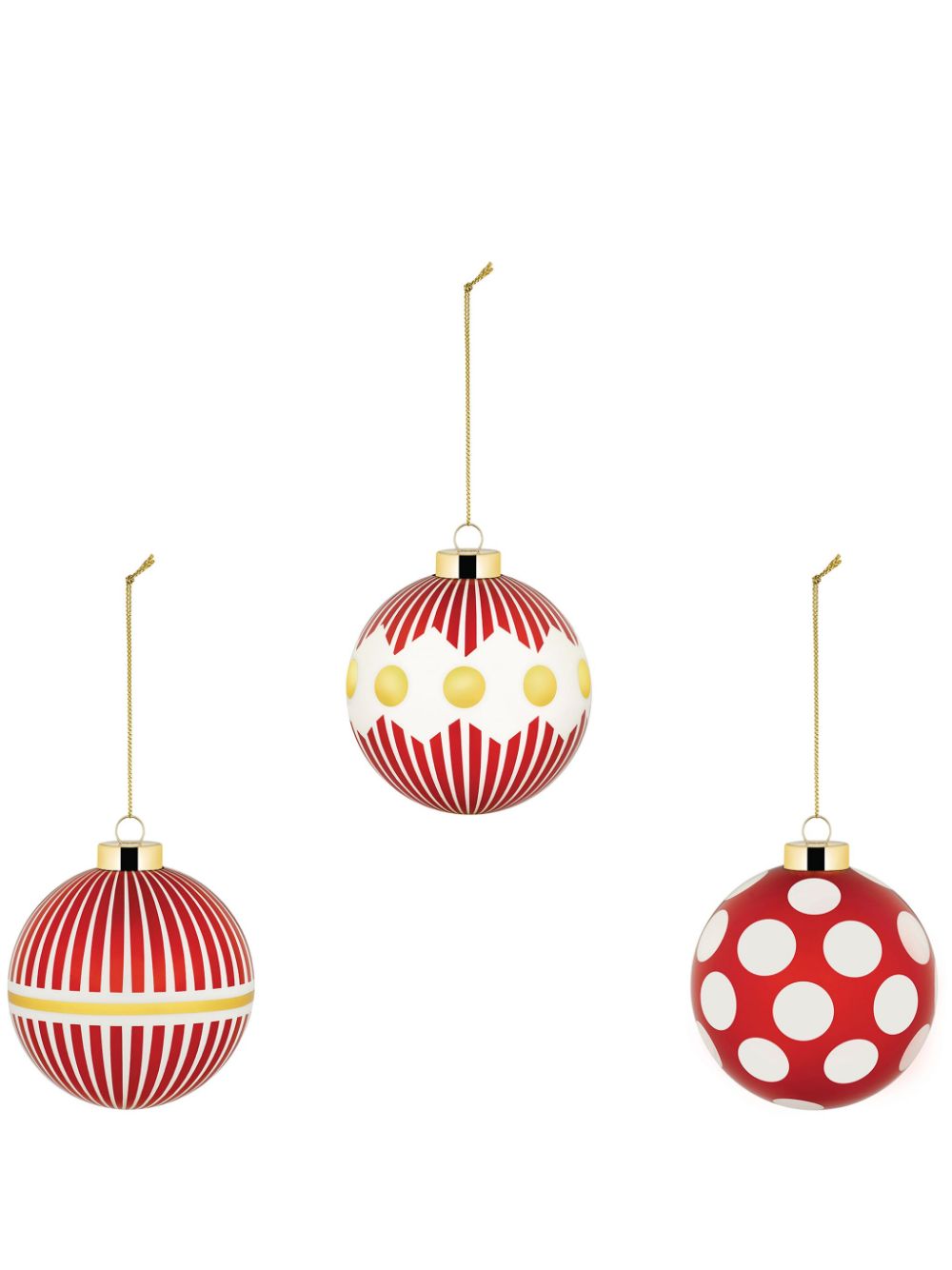 Delight ornaments (set of three) - Red