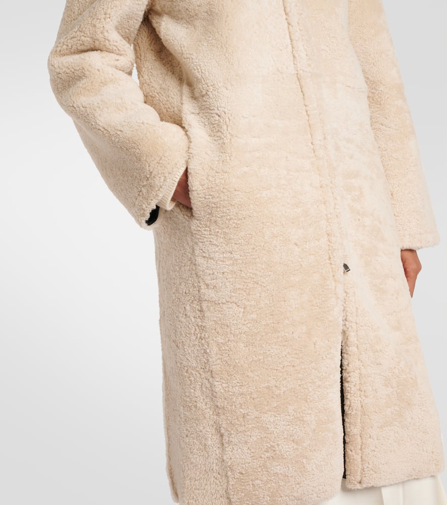Zipped teddy shearling coat