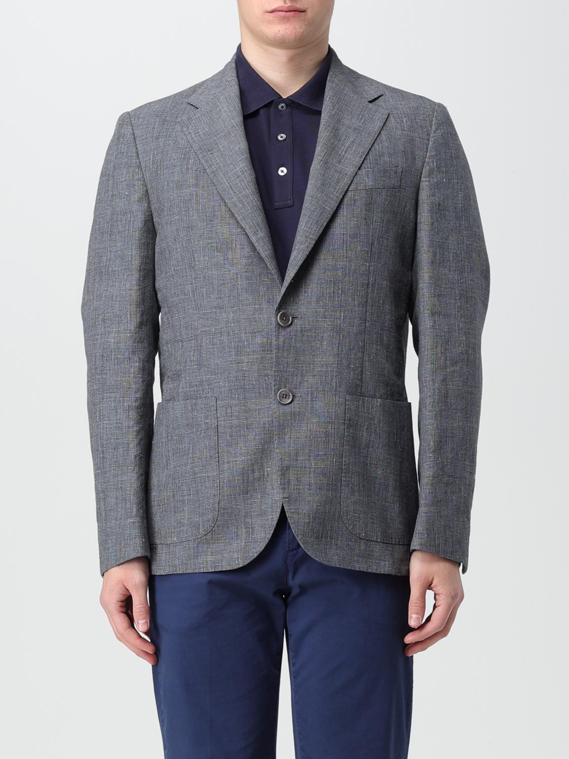 Blazer Men color Charcoal